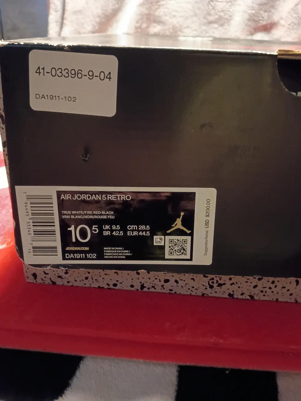 Air Jordan 5 Retro Fire Red Silver Tongue 2020 (DA1911-102) Men's  10.5. OG Box